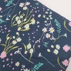 Art Gallery Fabric Floral Navy Fuchsia Cotton Sew Quilt Craft ONE YARD