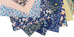 Cotton Charm Packs 42 Pieces 5×5 Inch Dark Floral Fabric Squares for Quilting