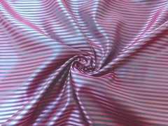 Pink & Gray Viscose Stripes Fabric Material Suit Jacket Skirt Ties Lining