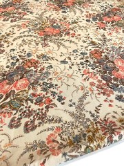 Vintage Concord Fabrics Florals on Beige Cotton Fabric by the Half Yard