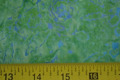By 1/2 Yd, Green Lavender Blue Cotton Batik, Indonesia, Anthology/Indonesia/B915