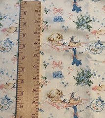 Vintage Unbranded Babies with Toys Themed Cotton Fabric Nursery 43” By The Yard