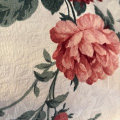 Vintage Joan Kessler Concord Abigail Floral Damask Upholstery Fabric 12 Yds