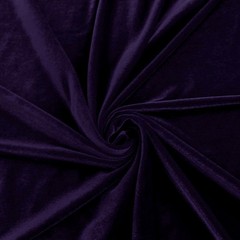 Princess DEEP PURPLE Polyester Spandex Stretch Velvet Fabric by the Yard for To