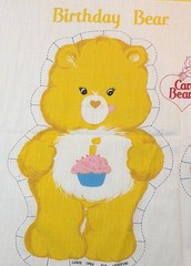 Vintage Care Bears~Cut & Sew~Stuffed Toy~Fabric Panel~Birthday & Tenderheart