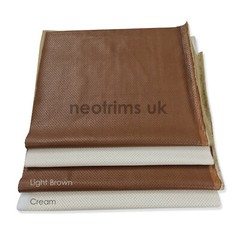 FAUX LEATHER PU Aertex Eyelet Fabric Fat Square,Stretch Soft Material Neotrims