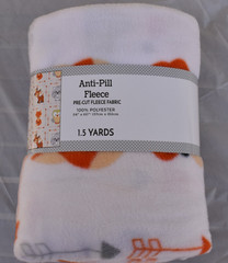 Cute forest woodsy woodland animals 54″ x 60″ 1.5 yards pre-cut fleece fabric