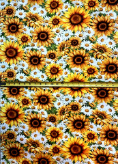 Fleur Sunflower Sunflowers 3883 Cream Allover Timeless Durable Cotton Fabric BTY