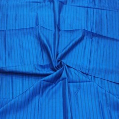 Vintage Blue 100% Pure Silk Handloom Sari Remnant 4YD Craft Fabric Silk Scrap