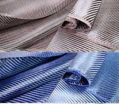 Aramid Carbon Fiber Blended Fabric Cloth Red/Yellow/Blue/Green/Purple/Grey Black