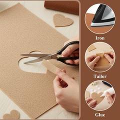 9pcs Brown Felt Sheets 7.8″x11.8″ 1mm Thick DIY Craft Sewing Patchwork Art