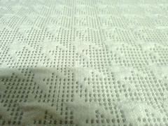 Carnegie Cream &Tan “Anagram” Matlasse’ Modern Houndstooth Raised Pattern 3 Yds
