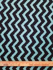Sea green Chevron stripe Print spandex stretch Fabric wrinkle free 60”W Sold BTY