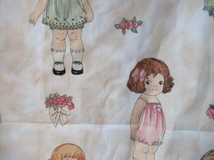 “Paper Dolls ” By Sheryl Rae Marquez Windham Fabric Cotton VTG. RARE 1YX44″W