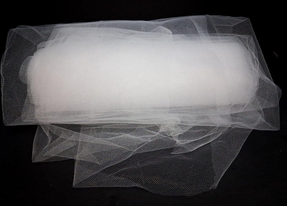 White Tulle Mesh Net Fabric 9 yards x 54″ wide