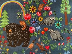 Robert Kaufman Hidden Canyon woodland, bear, quail, deer, raccoon, forest BTY
