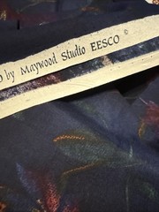 2 .5 Yds Cotton Fabric Floral On Navy One World 2000 Maywood Studio 44” Wide