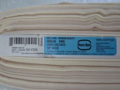 5170. Roclon 100% UNBLEACHED COTTON MUSLIN FABRIC – 38″ BTY