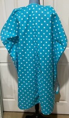 Towel Fabric Polka Dot Turquoise and White 16in Wide BTY