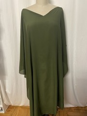 100% Crinkled Silk Crepe de Chine Olive Moss Army Green Fabric 1 Yd. Long 52″ W