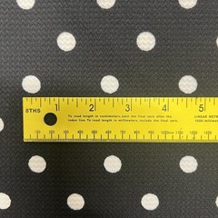 Liverpool Bullett Black/White Polka Dots Poly Blend Pin Up Fabric by yard $1.99