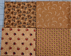 Quilt Shop Quality 16 FQs 4 Yards Cotton Fabric Civil War Repro Assorted Golds