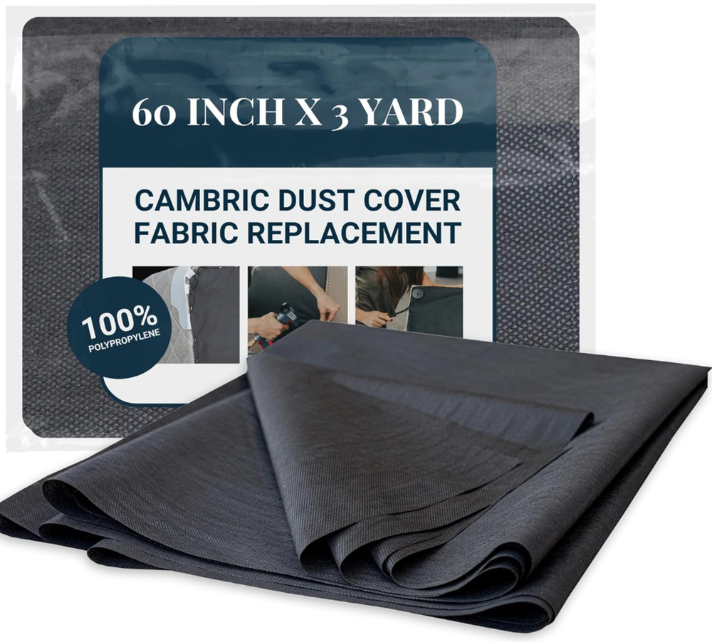 2 pack – House2Home 60″ Upholstery Black Cambric Dust Cover for Furniture