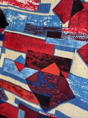 Vintage 50s House N Home Draperies MCM Barkcloth Fabric 66” X 48″