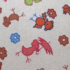 Multicolor Chickens Cotton Fabric 45″ By The Yard