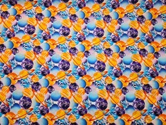 CONSTELLATIONS, Planets in White, Quilter’s Palette Cotton Fabric (Half Yard)