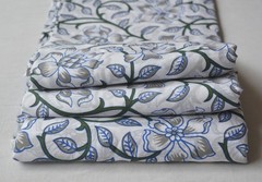 #NO TARRIF CHARGES 100% ✅Hand Print 7 Yard fabric 100%Cotton Floral Print ZK-7