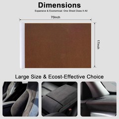 17×70 Inch Dark Brown Suede Wrap – Ideal for Car and Home Interiors
