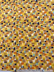 Vintage 2004 Seattle Bay Fabrics – Squares Rectangles on Yellow #DE-2038 – 1 yd