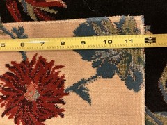 Sample Fabric Jacobean Black Floral Upholstery Germany Velvet Pile The Twigs