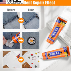 FITTDYHE Fabric Glue Permanent, 60 ML Washable Clear Clothing 60ML,