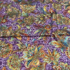 Robert Kauman Culture Club Passage To India Floral Cotton Quilting Fabric 18×44