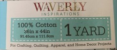 Waverly Inspirations 36″ x 44″in, One Yard Cotton Precut Howdy Silver New