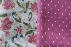 LOT 4 Fat Quarters Pink Hearts Green Pink Green & Pink Floral Solid Green