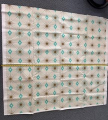 Spoonflower Starburst Mid Century Geometric Upholstery Fabric 2 Yds Remnant