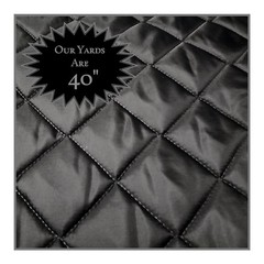 Black Quilted Polyester Batting Fabric – 58″/60″ Width – Sold By The Yard