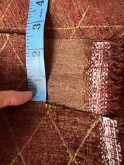 Burgundy Gold Diamond Print Upholstery Fabric 4 Yards Plus 15 Inches x 54″