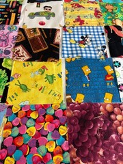 Lot of 40 “I SPY” Quilt Squares 5″x5″ 100% Cotton, Rotary Cut, No Two Are Alike