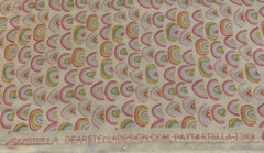 HTF Dear Stella Abstract Rainbow Fabric Blue Yellow Pink Green Fuchsia White BTY