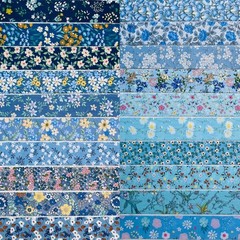 Jelly Roll Fabric 40 Precut Strips 2.5×44 Floral Cotton for Quilting DIY