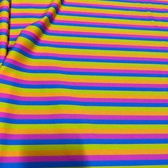 Spandex Stretch Fabric Pastel Colorful Stripes print 60″ wide Swimsuit By Yard