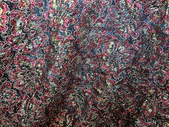 Red & Gold embroidery Metallic Floral Lace, Fabric By the Yard 44″ Wide