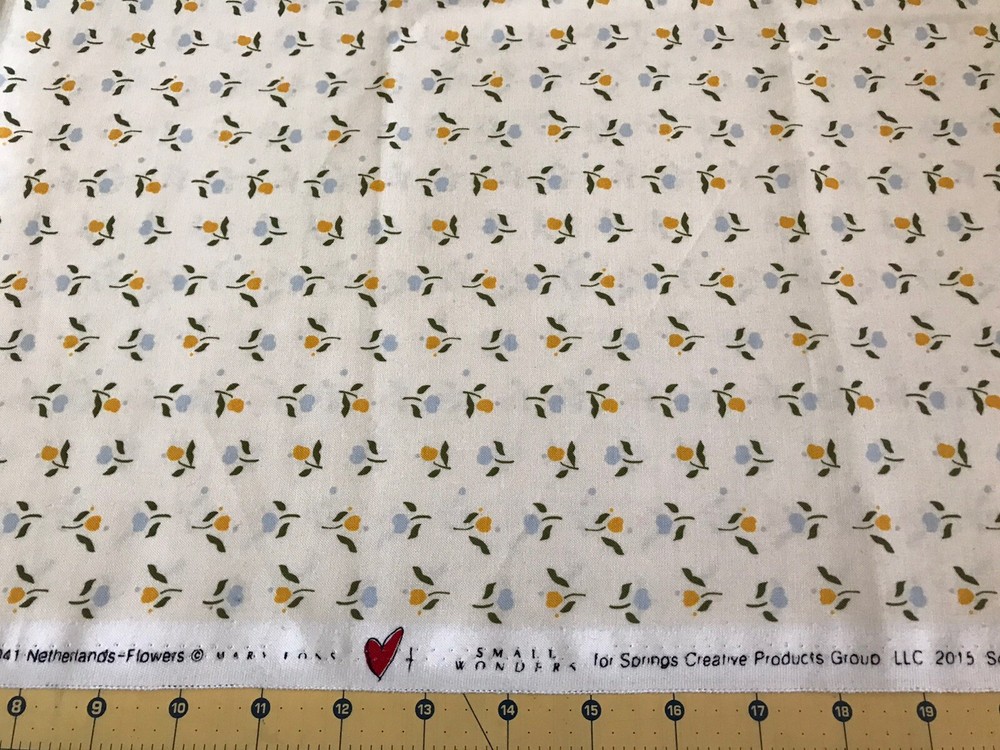 2015 Netherlands Flowers Small Wonder 100% cotton fabric sold by the yard #1266