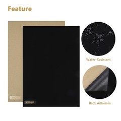 12 Pcs Black Self Adhesive Felt Sheets 8.3 x 11.8 Inch