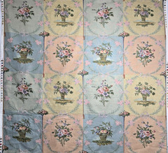 Joan Kessler Concord Fabric Floral Pink Pastel French Country Cotton Bows /BDFG4
