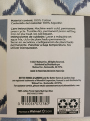 New Better Homes & Gardens 2 Yards 100% Cotton Duck in Ikat Ogee Blue
